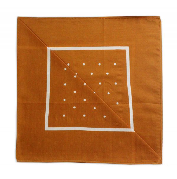 Caramel/White Polka Dot Neckerchief