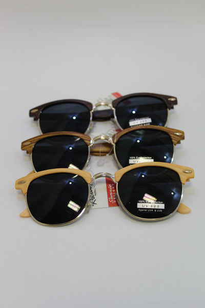 Wooden Clubmaster Sunglasses