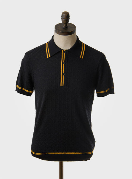 Mcgriff Knitted Polo Shirt  Black L & XL