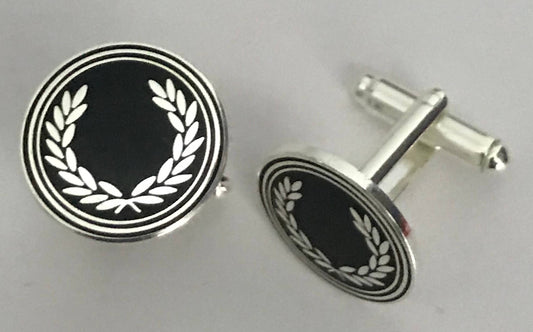 Laurel Cufflinks Black/Silver