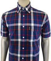 Madras Check S/S B/D Shirt with matching pocket square S