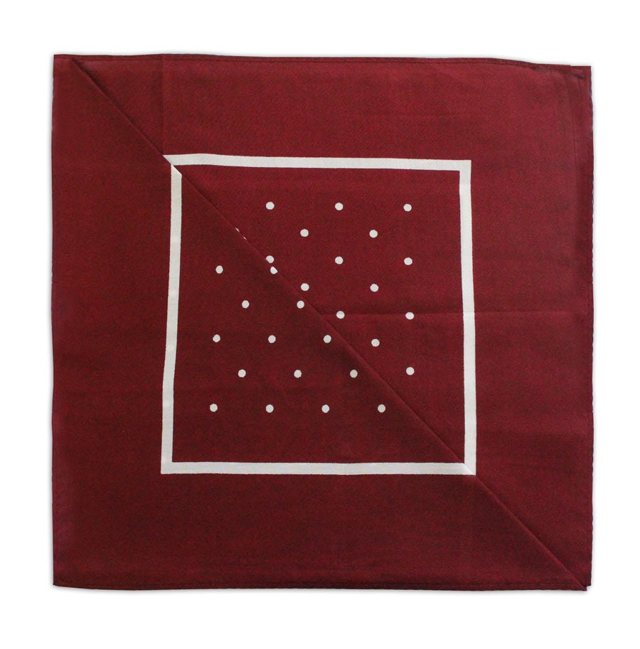Burgundy/White Polka Dot Neckerchief