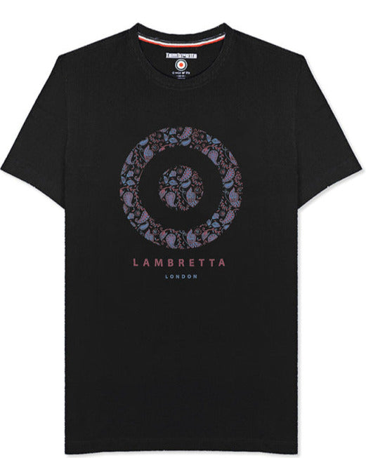 Paisley Target Tee Black 2XL