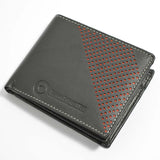 Punched Leather Wallet Black or Dark Brown