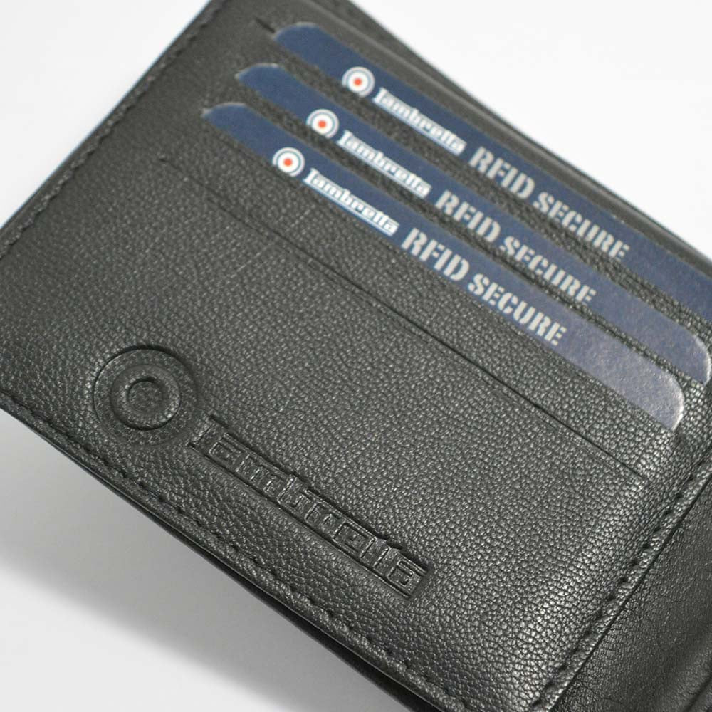 Punched Leather Wallet Black or Dark Brown