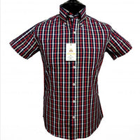 Red Black Olive Gingam SS Shirt S