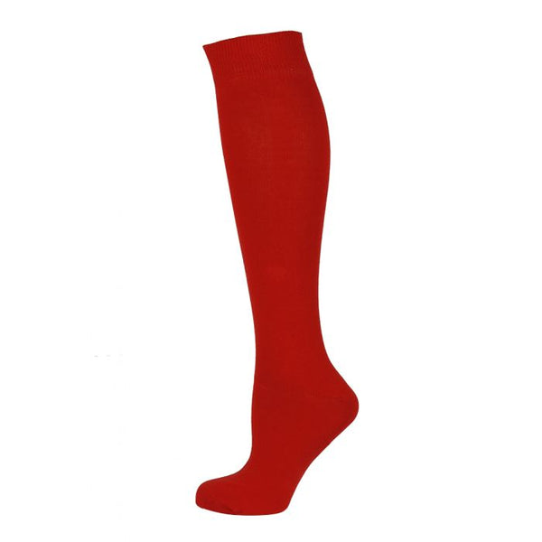 Plain Knee High Sock Red