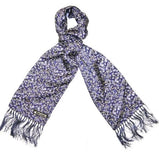 Blue/White Paisley Silk Scarf