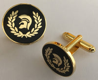 Trojan Laurel Cufflinks Black/Gold