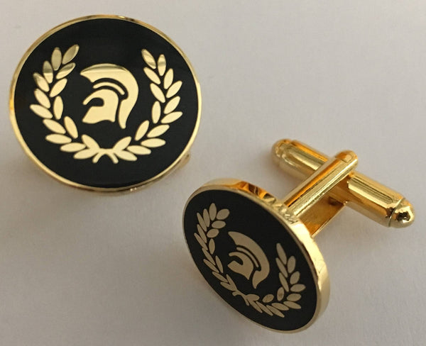 Trojan Laurel Cufflinks Black/Gold