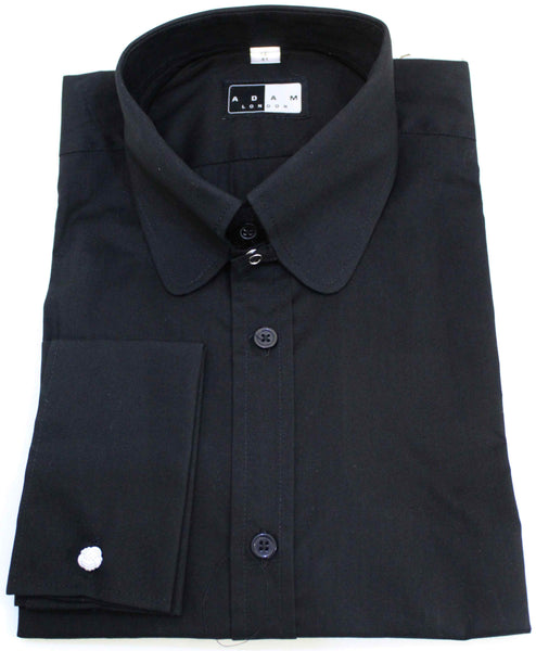 Tab Collar Shirt - Black