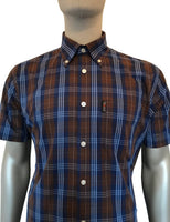 Tartan Check B/D Shirt Chocolate S