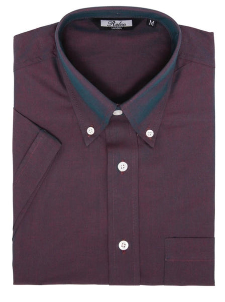 Tonic Shirt Burgundy Short Sleeve