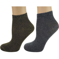 Ladies Trainer Socks Glitter Gold and Silver