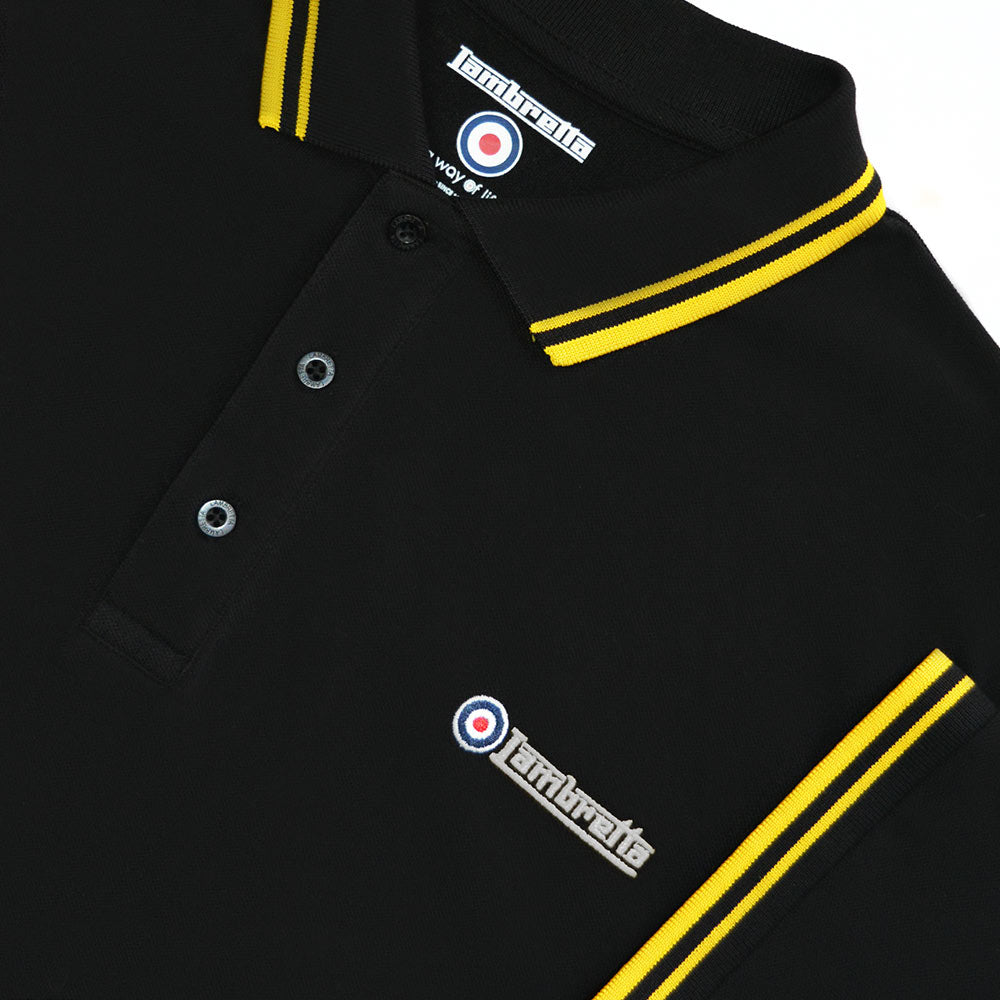 Twin Tipped Polo Black (Gold)