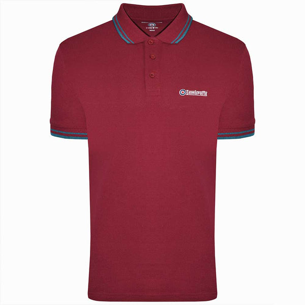 Twin Tipped Polo Burgundy/Blue Coral