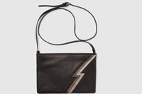 Black Leather Ziggy Bag