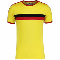 Chest Stripe Ringer Tee Shirt Yellow L