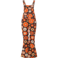 Floral Dungarees Brown/Orange