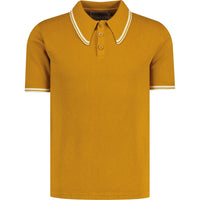 Empire Retro Popcorn Knit Polo Buckthorn S & XL