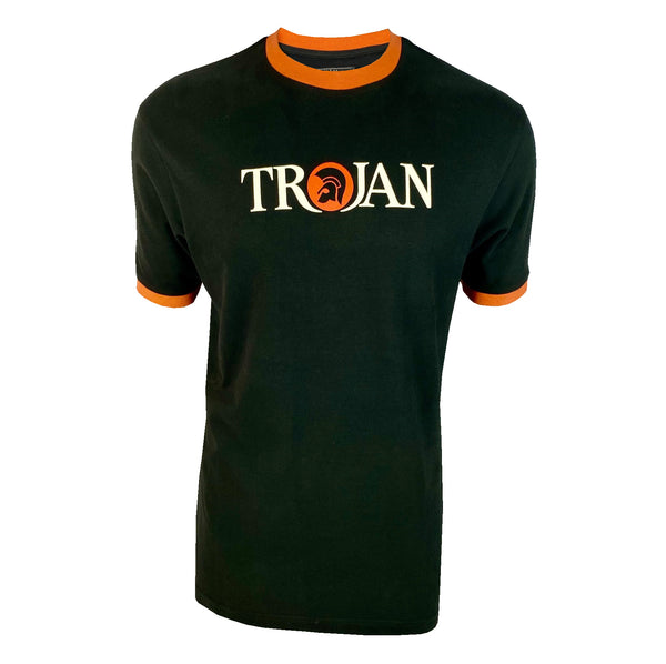 Trojan Logo Ringer Tee TC/1014 Black