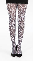 Varrick Printed Tights (Black/White)